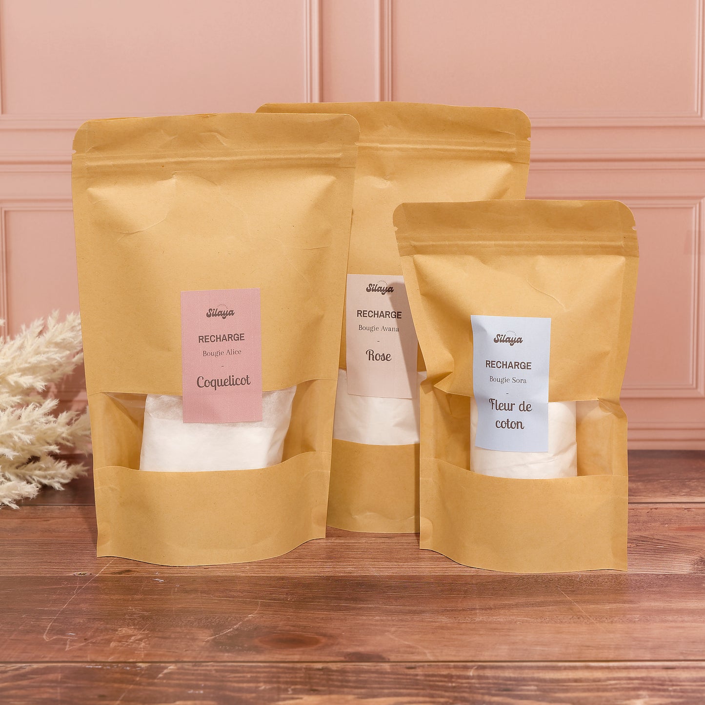 Recharge pour bougie - Sora, Avana, Alaïs et Alice - L'Atelier de Silaya