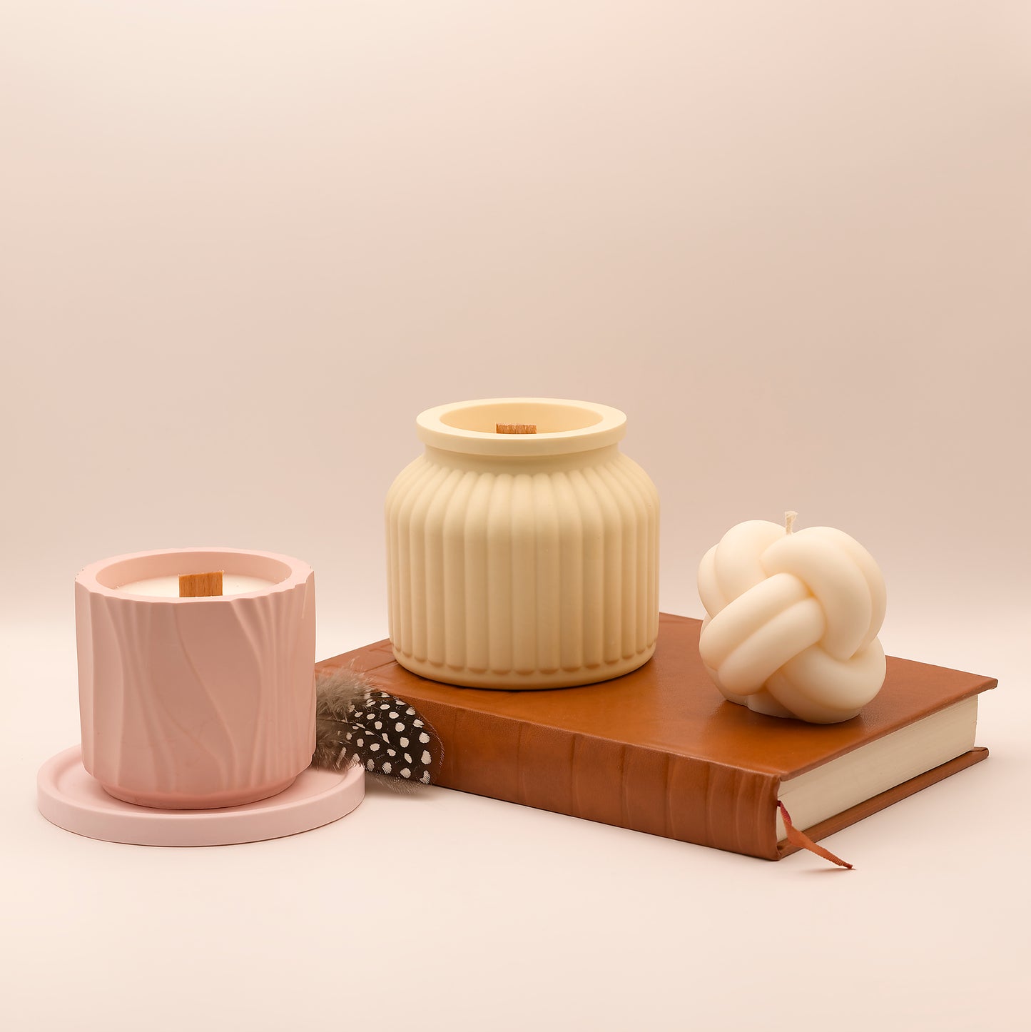 Bougie parfumée - Alma - Cognac (couleur vieux rose)