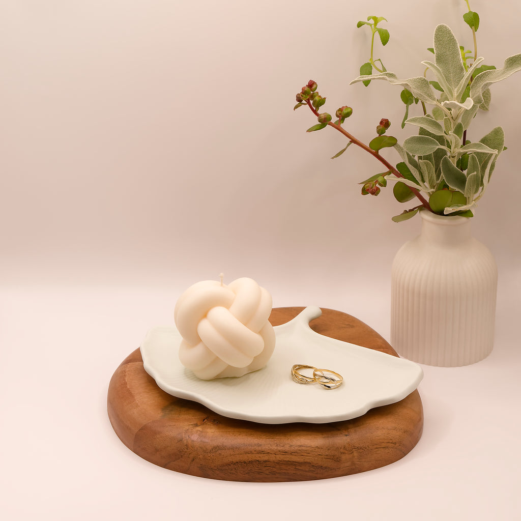 Plateau en jesmonite Biloba