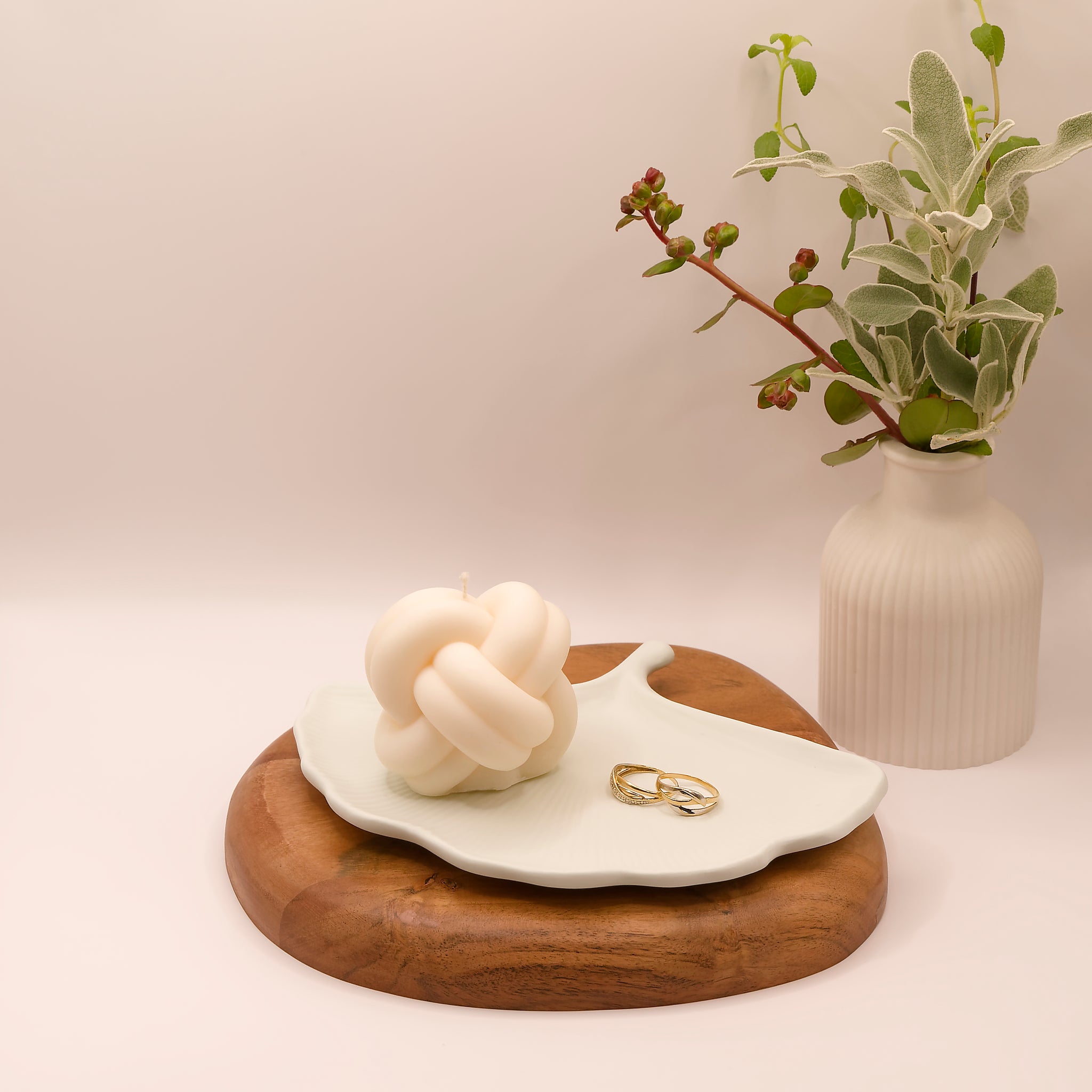 Plateau en jesmonite Biloba