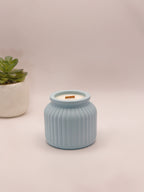 Bougie personnalisable en pot en jesmonite