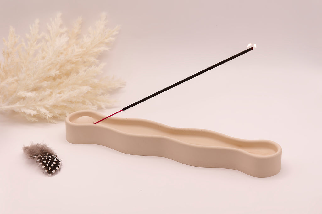 Porte-encens en jesmonite Mahee