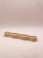 Porte-encens en jesmonite beige